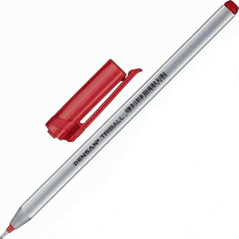 Ball Pen 1.0mm Triball Red Ink 12 Pieces Pack