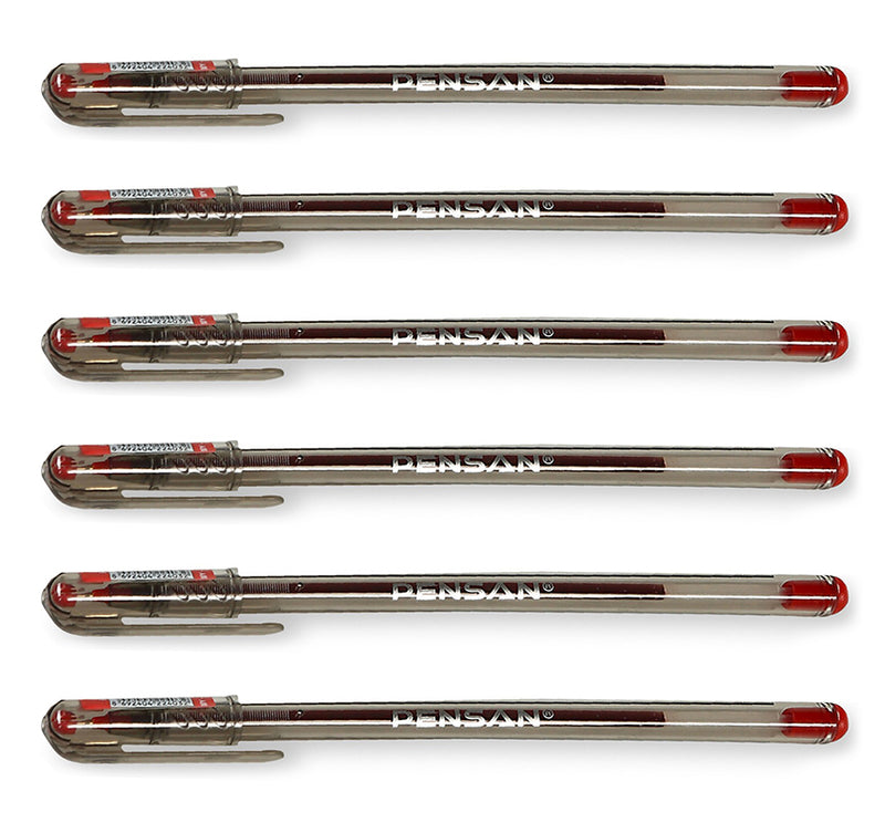 Ball Pen 0.7mm My-Tech Red Ink ( 6 Pieces )