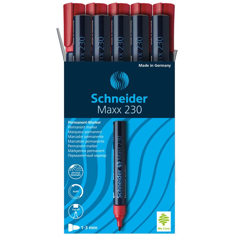 SCHNEIDER ROUND TIP MAXX 230 PERMANENT MARKER RED