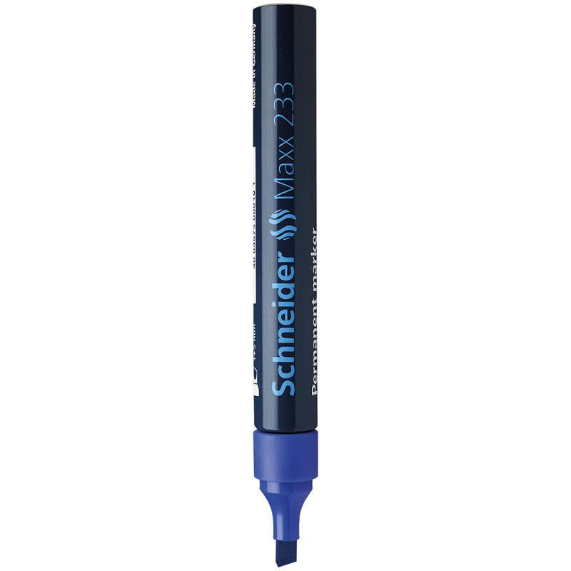 Schneider Permanent Marker 233 Chisel Tip-Blue-123303