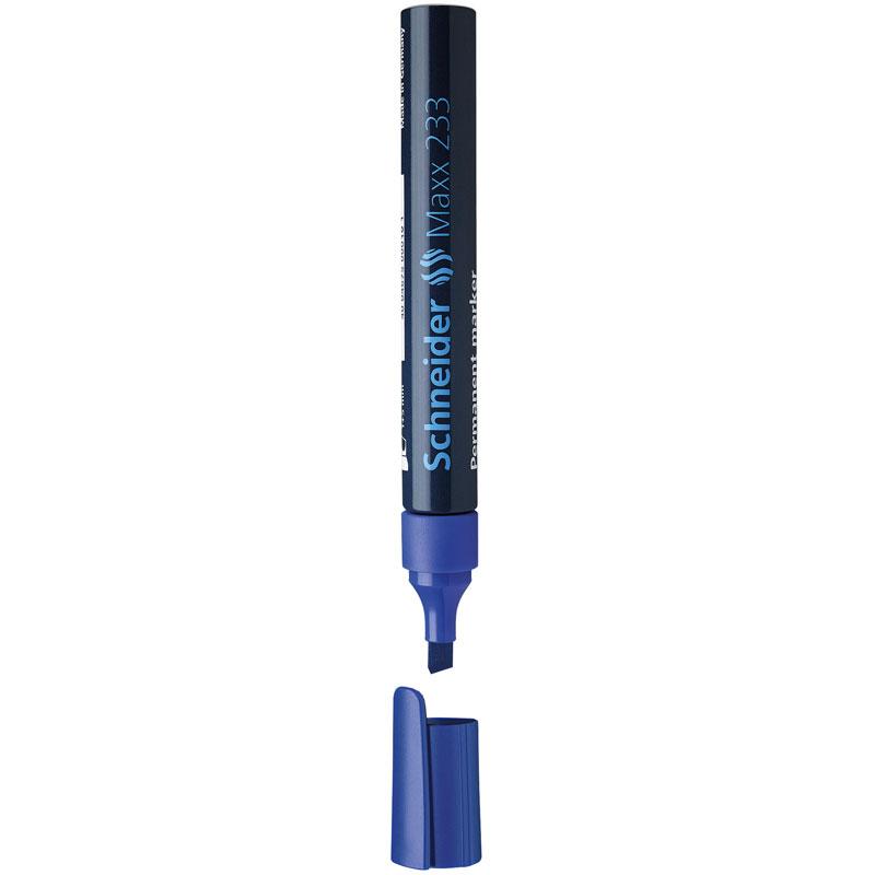 Schneider Permanent Marker 233 Chisel Tip-Blue-123303