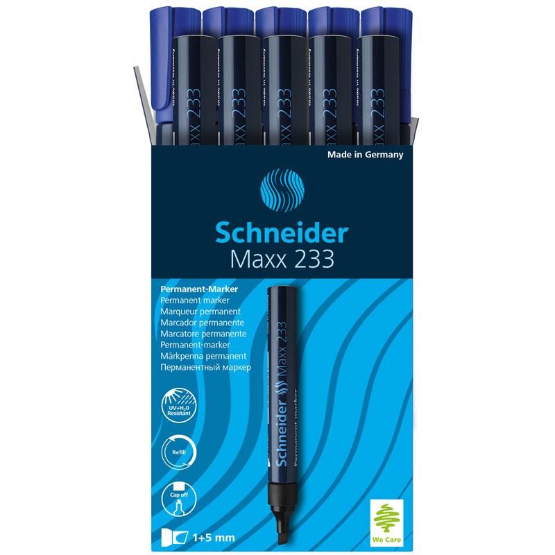 Schneider Permanent Marker 233 Chisel Tip-Blue-123303