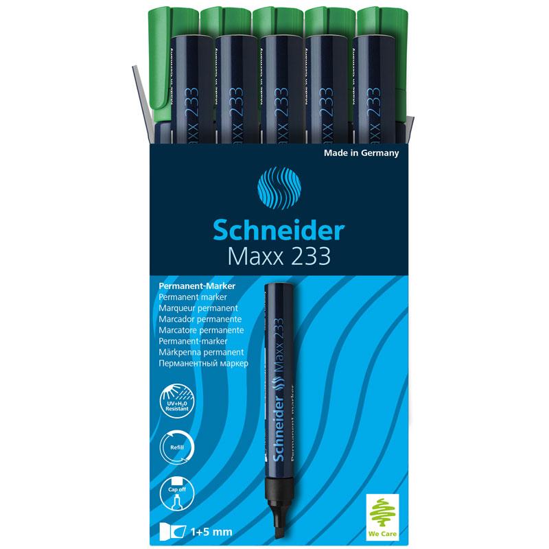Schneider Permanent Marker 233 Chisel Tip-Green-123304