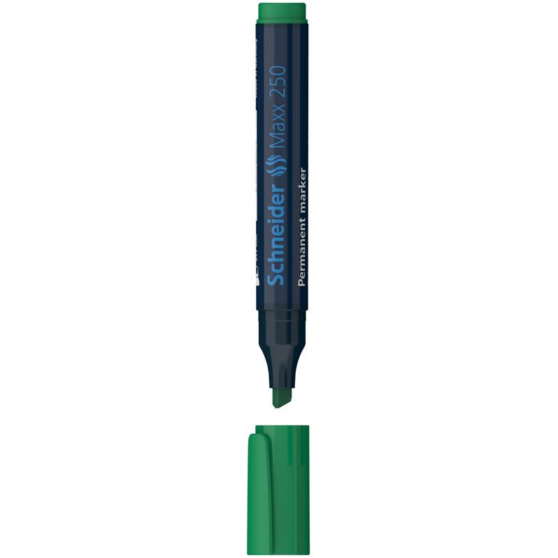 Schneider Permanent Marker 250 Chisel Tip-Green-125003