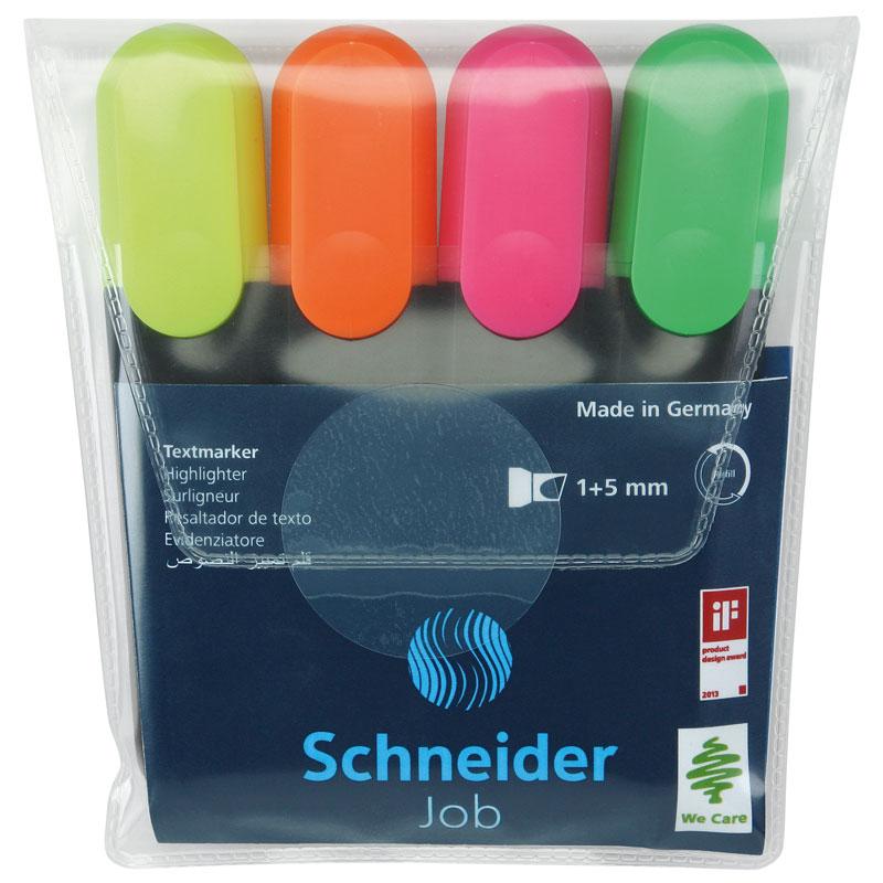Schneider Highlighter Job 150 Wallet 4 Color