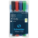 Schneider Permanent Marker 133 Chisel Tip-4 Color Set-113394