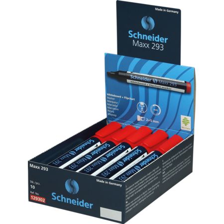 Schneider White Board Marker 293 Chisel Tip-Red-129302