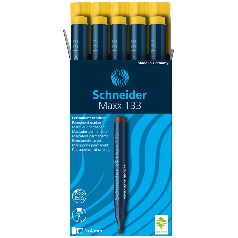 Schneider Permanent Marker 133 Chisel Tip-Yellow-113305