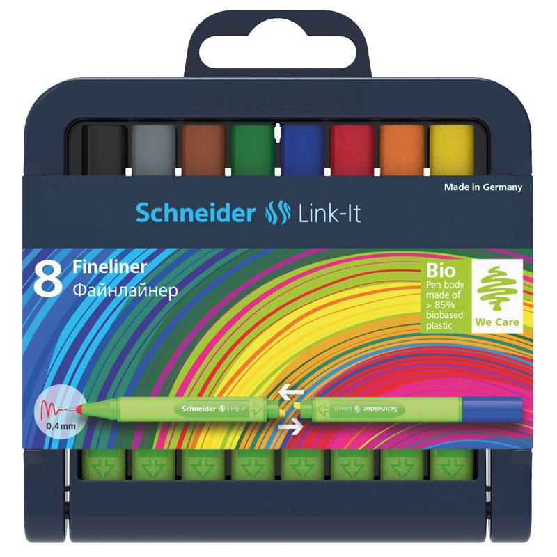 Schneider Fineliners Link-It 0.4mm 8 Clr Set