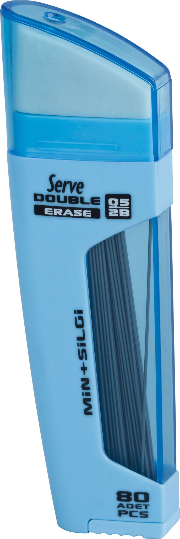 ERASER & PENCIL LEAD 0.5MM TUBE SERVBE DOUBLE (Assorted Color)