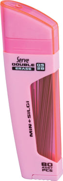 ERASER & PENCIL LEAD 0.5MM TUBE SERVBE DOUBLE (Assorted Color)