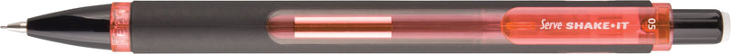 MECHANICAL PENCIL 0.5MM SERVE SHAKE IT RED
