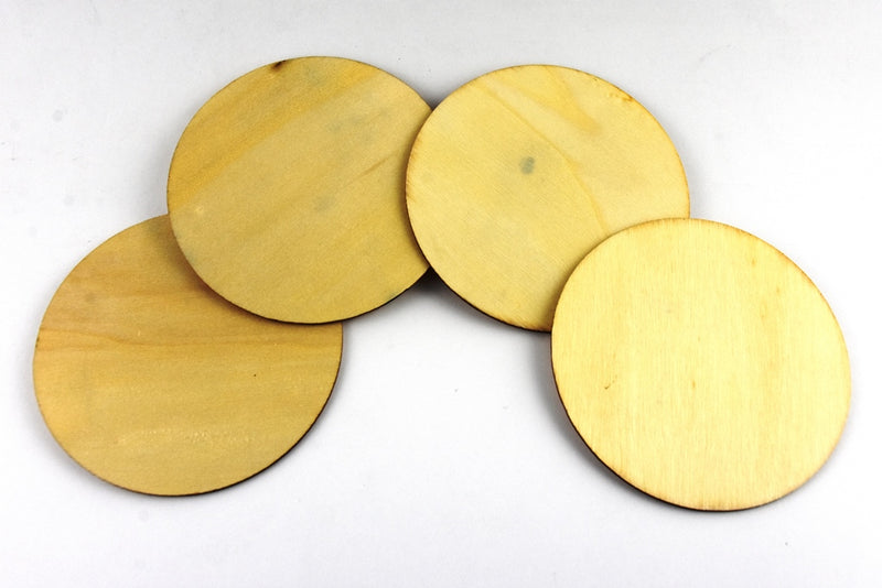 DLD Craft-Wooden Shape Round 4 Pieces-YXP-053