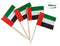 UAE Flag Paper With Stick 4x5cm 50 Pieces Pack