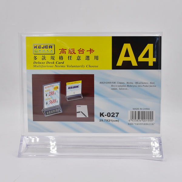 (Pack of 12) 4 x 6 Acrylic Sign Holder/Clear Table Card Display/Plastic  Upright Menu Ad Frame