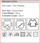 793 COT/POL YARN 250G
