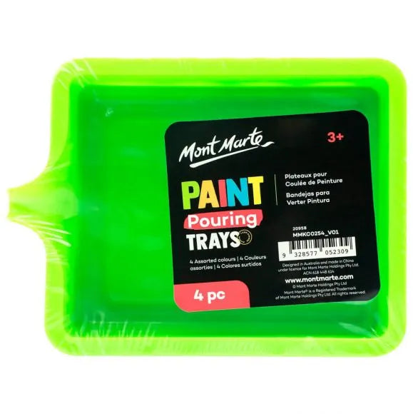 Paint Pouring Trays 4pc - MMKC0254
