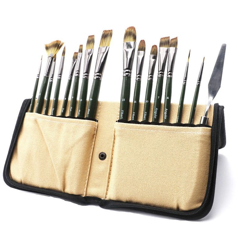Brush Set with Easel Wallet Signature 17pc - BMHS0044