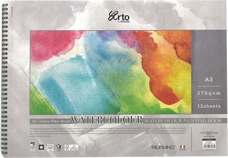 SPIRAL WATER COLOR PAD 270GSM A3 12SHT-37033